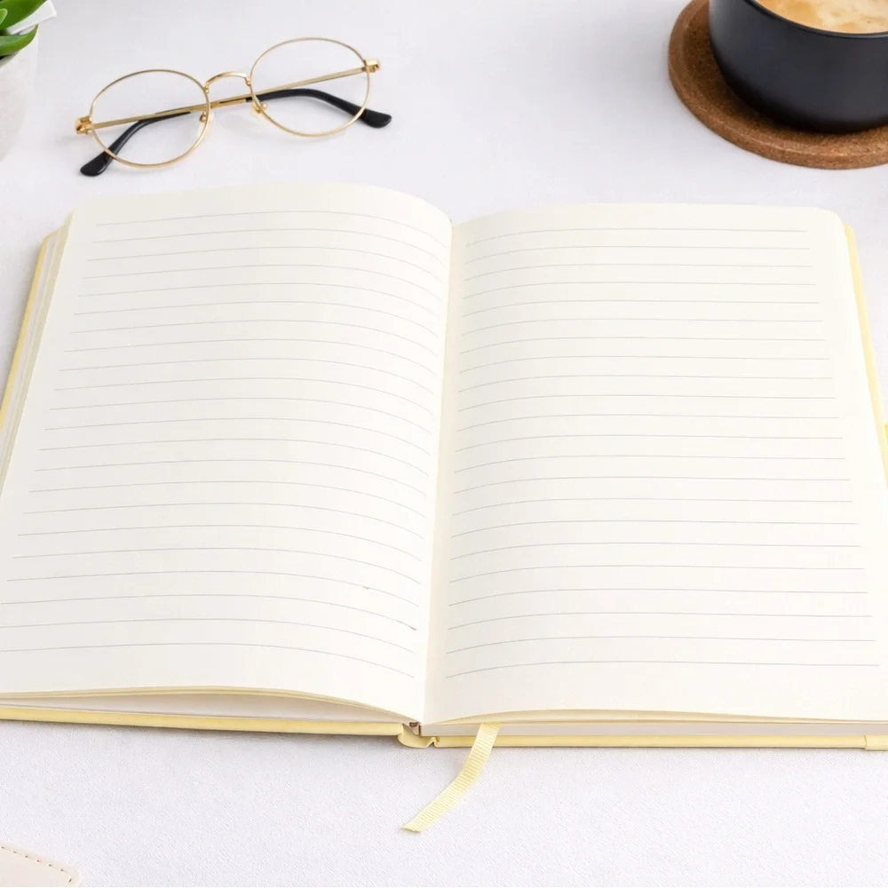 Handmade yellow journal